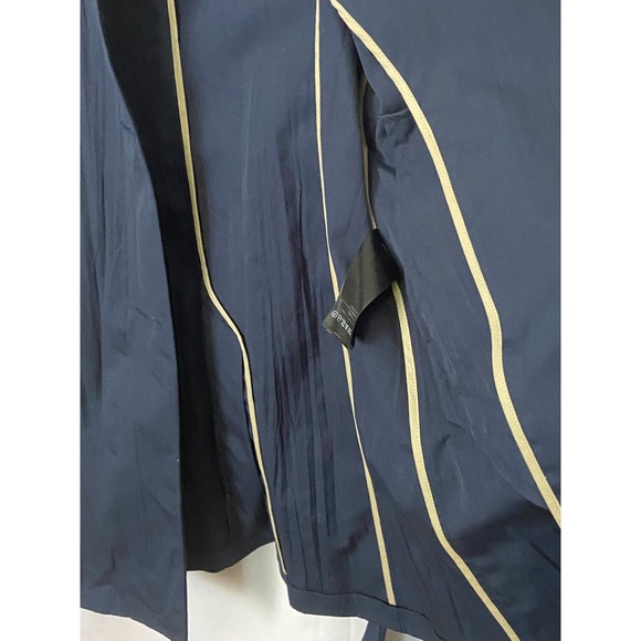 Aquascutum London Women's Navy Blue Classic Belted Coat Made in Italy US Sz 6 - Picture 5 of 9